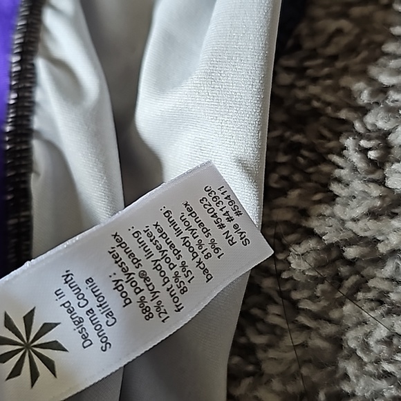 STUNNING ATHLETA PURPLE PAISLEY TIC TAC TOE RACERBACK TOP - Picture 9 of 9